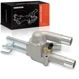 A-Premium Engine Coolant Thermostat Housing Assembly with Sensor Compatible with Hyundai Elantra 2003-2005, Tucson 2005-2009, Tiburon 2003-2008 & Kia Soul 2010-2011, Sportage 2006-2010, 2.0L