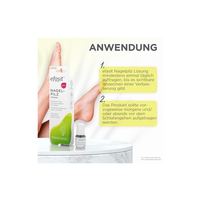 efasit Nagelpilz Lösung - Zur Behandlung von Nagelpilz, Nagellack bildet