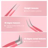 VEYES INC Lash Tweezers for Eyelash Extensions,High Precision Tweezers Kit