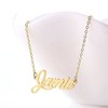 HUAN XUN Gold Color Plated Cursive Name Plate Charm Necklace,