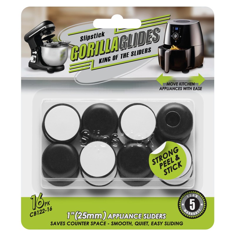 Slipstick GorillaGlides 25mm Kitchen Appliance Sliders (16 Glides) Countertop Appliance