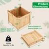 Giantex 15” Planter Raised Garden Bed - Wooden Planting Box,