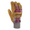 Carhartt womens Suede Work-knit Cold Weather Gloves, Wild Rose Plaid,