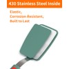 Brigii Silicone Spatula Turner Set of 3, 430 Stainless Steel