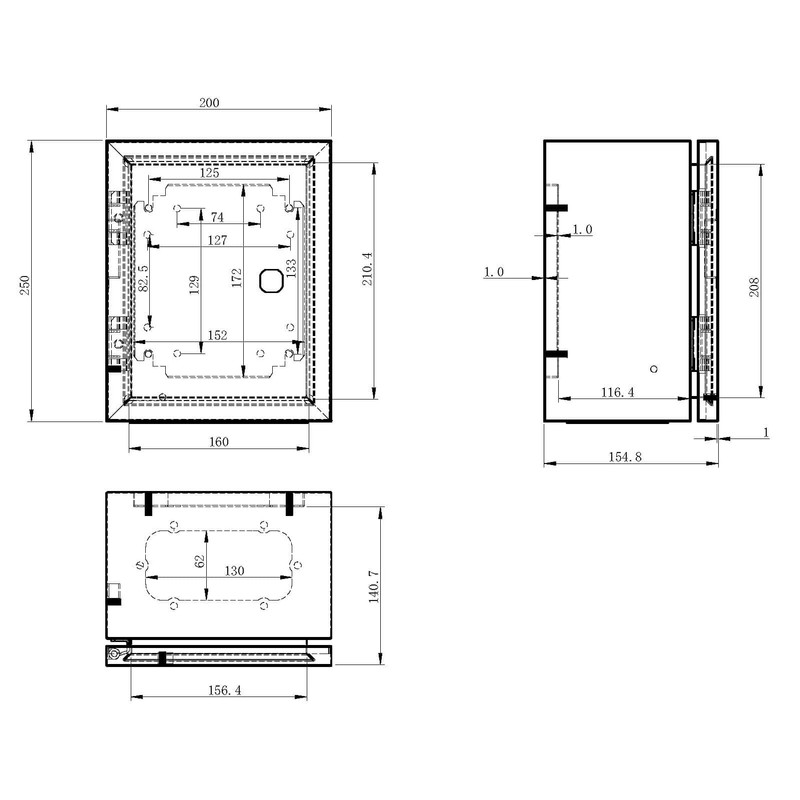 KWONONG Stainless Steel Enclosure, IP65 Waterproof Electrical Box for Indoor