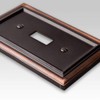 Amerelle Continental Single Toggle Cast Metal Wallplate in Aged Bronze