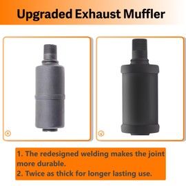 Automost Upgraded Exhaust Muffler Silencer for Predator 196cc 212cc 301cc 420cc Coleman CT200u Trail 200 BT200x CT100u CC100x Go Kart Mini Bike Massimo Baja MB200 KT196 GX160 GX200 Clone 6.5 HP Engine