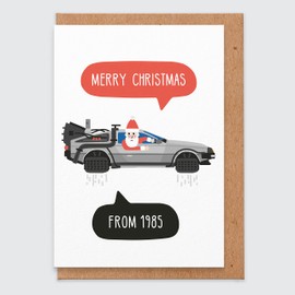 Funny Christmas Card - Back to The Future Card - Cult TV Movie Christmas Card - Christmas Card for Boyfriend - Wife - Girlfriend - Dad - Brother - Husband - Retro - Him - Her