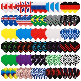 Deetenks 90PCS Dart Flights 30 Sets Dart Standard Flights Replacement Feather Tail Wing Dart Accessories