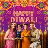Happy Diwali LED Light Backdrop Banner Decorations, Indian Diwali Backdrop