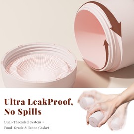 Trimcoo Travel Containers - Basic Skincare Set - Magnetic Travel Capsules - Facial Cleanser, Moisturizer, Sunscreen - 3 Small Capsules (0.56oz) with Cleanser, Moisturizer & Sun-Icon Label - Pink