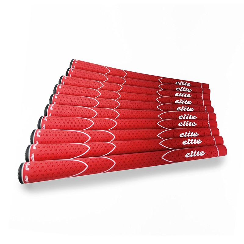 elitegrips Golf Grips X360 M60 10 Pack Red No Backline
