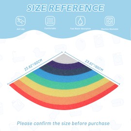 BWBIKE Loofah Corner Shower Mat Non-Slip Anti Mould Bath Mat 60 x 60 cm, Shower Mats for Indoor Outdoor Shower Quadrant Bath Mats with Drain Washable Sector Bath Mat for Bathroom Floor