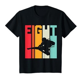 8th Birthday Retro Ninja 8 Years Boys Girl Kids T-Shirt