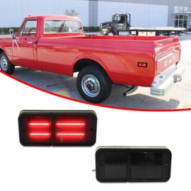 KENRTIR for 1968 1969 1970 1971 1972 Chevy C/K Series Pickup Trucks Rear Side Marker Light Red LED Bumper Fender Lamps