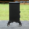 I'Ezonk 5 Inch Casters Wheels All Steel Smoker Stand，Electric Smoker&Vertical