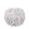 Eye-Catching and Modern Real Natural Grey Feather Decorated Small Pendant