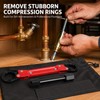 6 Pcs Angle Stop Wrench Kit with 1/2" Compression Sleeve