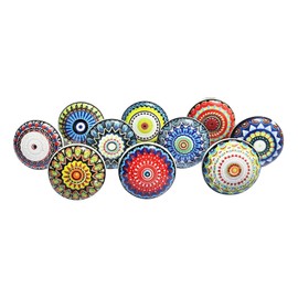 Royal Kraft Vintage Ceramic Pull Knobs for Kitchen Cabinets, Doors and Drawers, Wardrobes, Cupboards (Set of 10) Sknob007