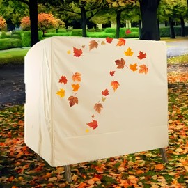 UHousDeco Outdoor 3 Triple Seater Hammock Patio Swing Chair Cover, Water-Resistant, All Weather Protection, Beige Color