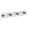 WENKO Hakenleiste Celano Quadro Edelstahl - mit 4 Haken, selbstklebend,