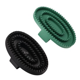 BORFUE 2Pcs Horse Rubber Curry Comb Double Horse Scraper Horse Curry Comb Rubber Hair Remover Comb for Shedding Grooming Horses（Random Color)