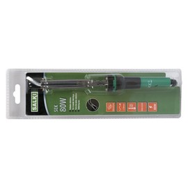 SALKI Electric Soldering Iron SEK 80 W - Adjustable Soldering Devices with Adjustable Temperature and Curved Tip 8500080 Green
