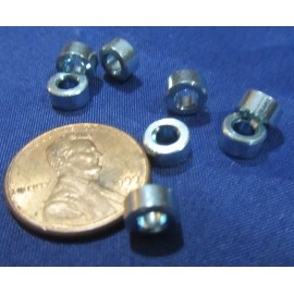 Basic Zinc Plate Steel Spacer, NO.4 Screw, 1/4" OD x .115" ID x 1/8" Length, 8 pcs