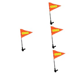 KOMBIUDA 4pcs Telescopic Reflective Safety Flag for Golf Carts Mobility Scooters Height Durable Construction Easy Installation High Visibility Flag for Enhanced Safety