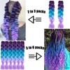 TENGSHUO FLY Rouge Pink Blue Braiding Hair 1 Packs Synthetic