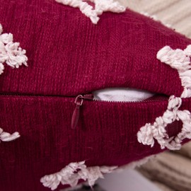 MIULEE Set of 2 Decorative Throw Pillow Covers Rhombic Jacquard Pillowcase Soft Square Cushion Case for Fall Couch Sofa Bed Bedroom Car Living Room 18x18 Inch Yellow