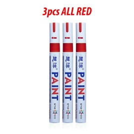 SNS 3pcs RED Paint Pen Markers Waterproof Permanent Car Tire Lettering Rubber Letter - 3pcs Red