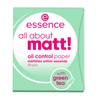essence cosmetics all about matt! oil control paper with green