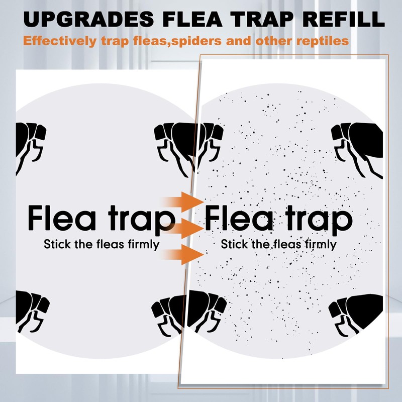 Qualirey 4 Pieces Flea Traps with 8 Sticky Disc 12
