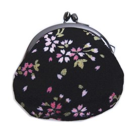 Wallet Purse Japanese Pattern Black Cherry Blossom Sakura Made in Japan Women's Women's, black