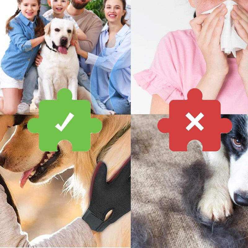 2 Pcs Cat & Dog Grooming Glove - Efficient Pet