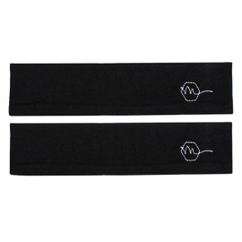 Maven Thread Women's 2" Wide Non Slip Sweat-Wicking Headband for Exercise and Yoga, 2-Pack (Granite)