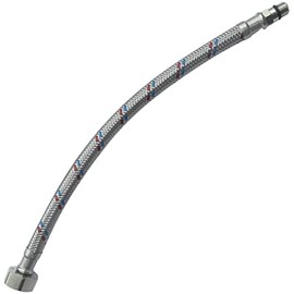 AERZETIX - C51100 - Hose lines for mixer tap female 1/2 inch - male M10 - length 300 mm - flexible connection bathroom kitchen - flexible sanitary fitting - tap hose