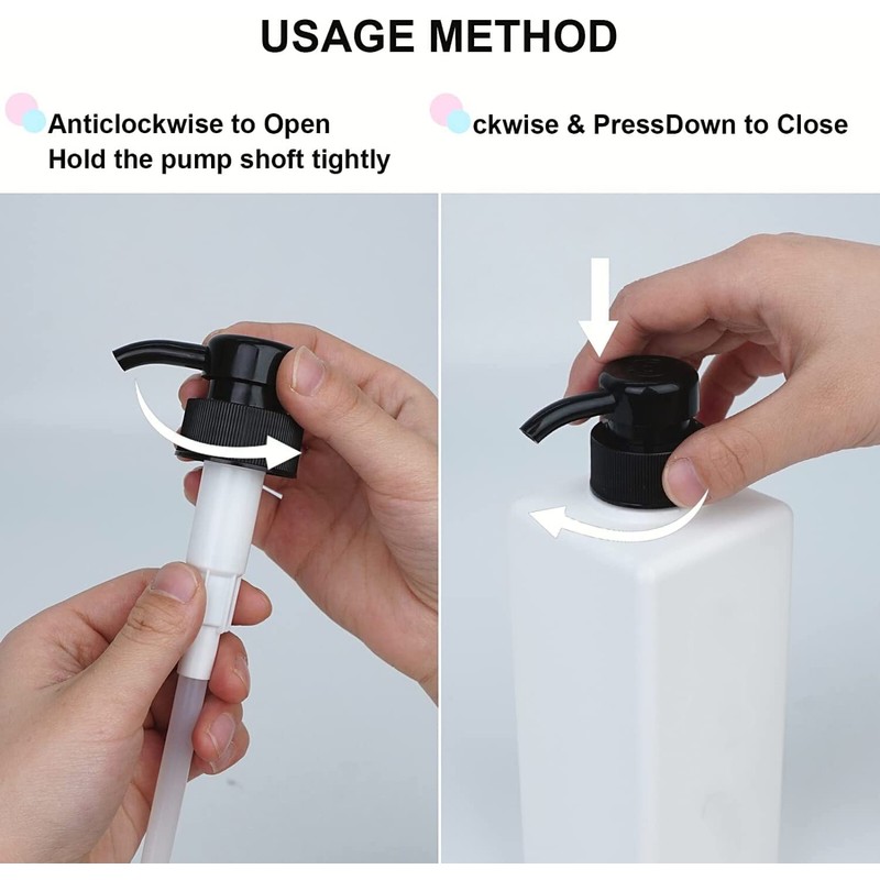 Shampoo and Conditioner Dispenser (Set of 3, 21oz) Modern Refillable
