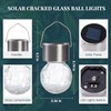 SOLPEX Hanging Solar Lights Outdoor, 8 Pack Decorative Cracked Glass