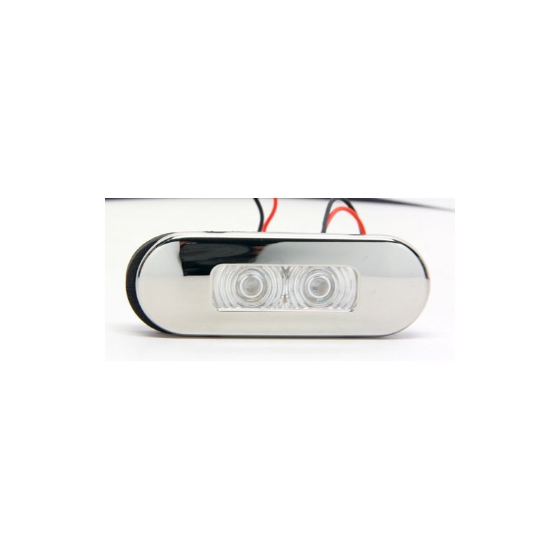 MARINE BOAT LED BLUE OBLONG STAINLESS STEEL COURTESY LIGHT AWESOME