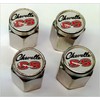 Compatible with Chevelle Malibu SS 396 454 Valve Stem Caps (Chrome - White)
