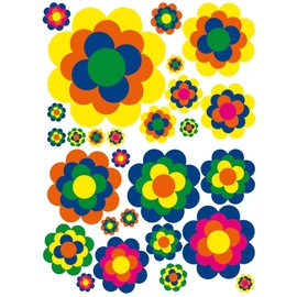 Autoaufkleber Blumen Gänseblümchen Prilblumen Tuning - 27/54/108 Stück - Lustige Karosserie Motorrad Fahrradhelm Glasaufkleber (Small, 27 Stücke, Farbe 011)