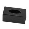 Tbest Porta Casa Large Rectangular Black Timber Tissue Box, Elegant