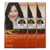 댕기머리 한방칼라크림 새치염색약 6호 흑갈색 3개 Bang Hair Color Cream 6 Black Brown 3ea
