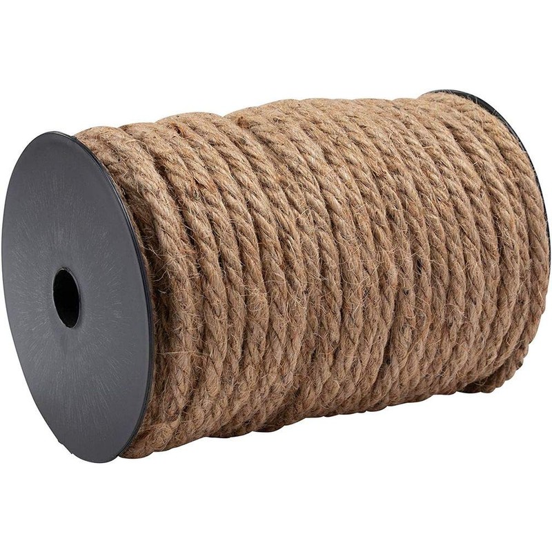 Natural Jute Twine Rope for Crafting (Brown, 100 ft)