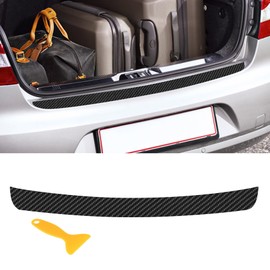 Car Rear Bumper Protector Guard, Anti-Scratch Carbon Fiber Trunk Door Sill Protection Strip Sticker, Universal Car Trim Cover Accessories Trunk Door Entry Strip for Car, Truck, SUV, Van (40×2.76 in)
