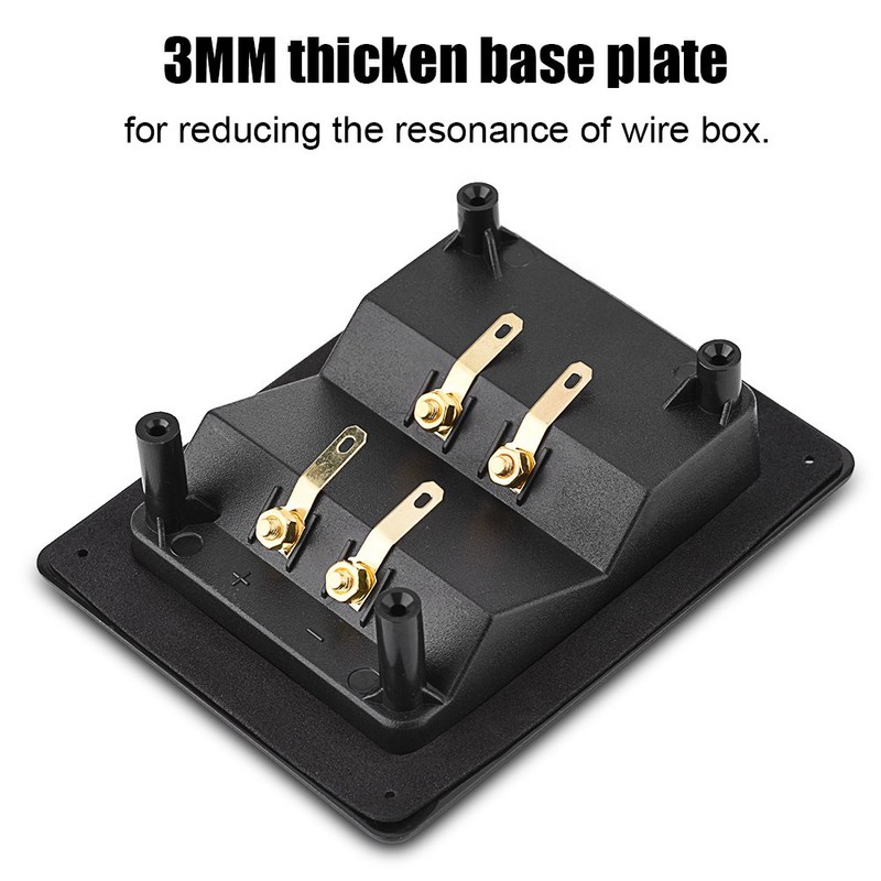 4 Copper Binding Post Terminal, Cable Connector Speaker Terminal Box