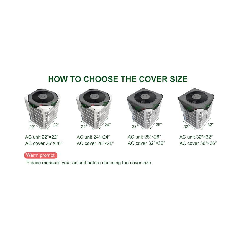 Air Conditioner Cover for Outside Units, 28" x 28" Central