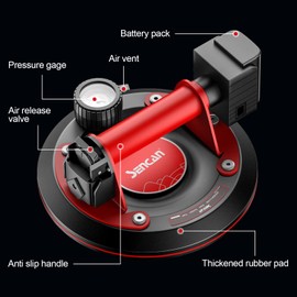 SENCAN 8" Electric Glass suction cup for Granite&Glass Lifting, 2Pack Heavy Duty Vacuum Suction Cup to Lift Large Glass, Hand-held Vacuum Lifter 2PCS